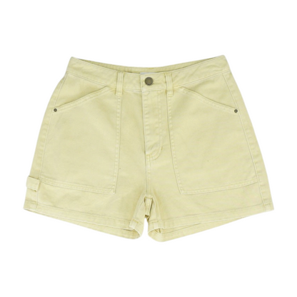 Yellow Solid Chino Shorts