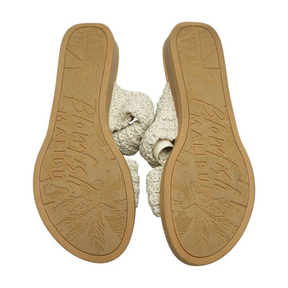 Beige Casual Slide Sandals