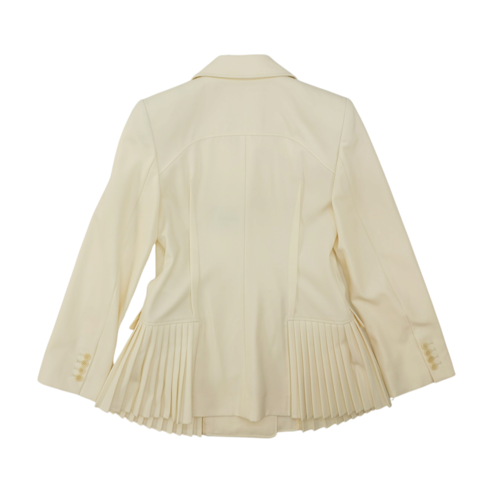 Cream Solid Blazer