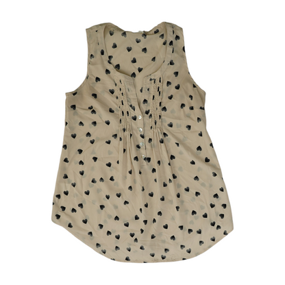 Beige Hearts Blouse