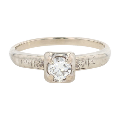 1/3 ctw 14K White Gold Diamond Engagement Ring