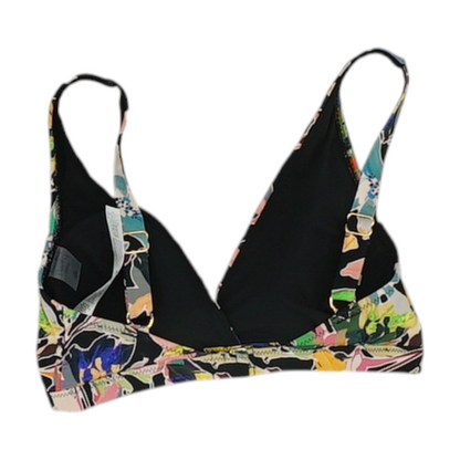 Black Abstract Swim Top