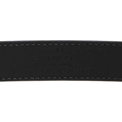 Black Belt with Interlocking G Buckle in GG Leather
