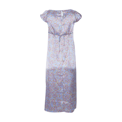 Blue Floral Midi Dress