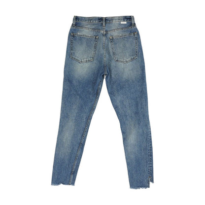 Blue Mid Rise Regular Jeans