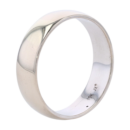 10K White Gold Band Ring