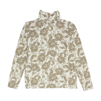 Gray Print Blouse