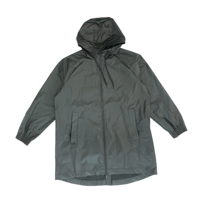 Black Solid Rain Jacket