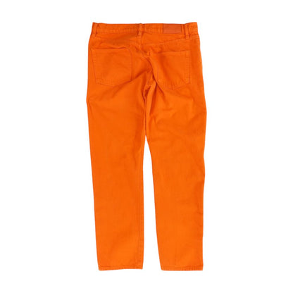 Orange Solid Jeans