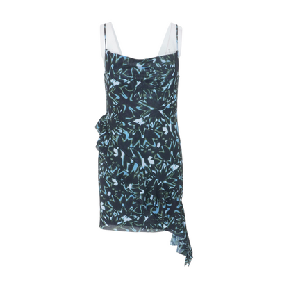 Black Print Midi Dress