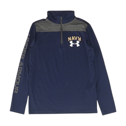 Navy Color Block 1/4 Zip Pullover