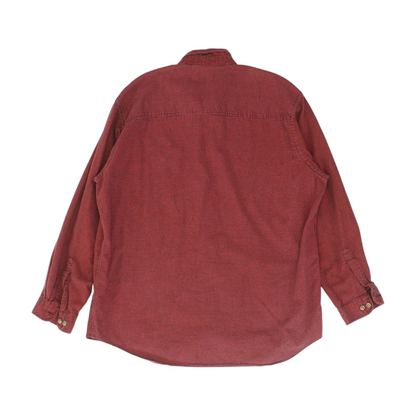 Red Houndstooth Flannel Button Down