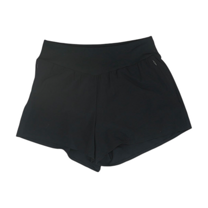 Black Solid Active Shorts