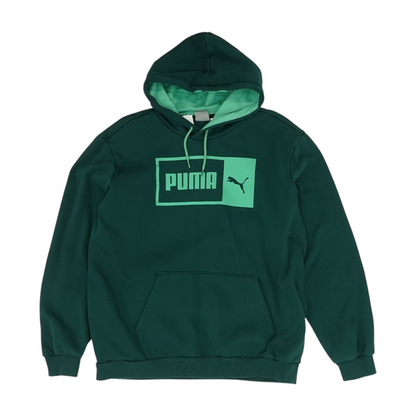 Green Solid Hoodie Pullover