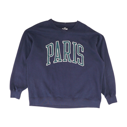 Navy Solid Sweatshirt Pullover