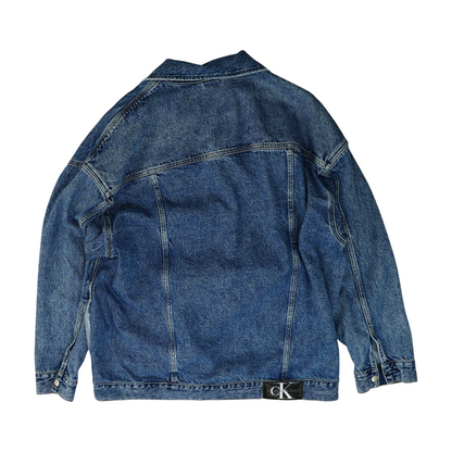 Blue Solid Denim Jacket