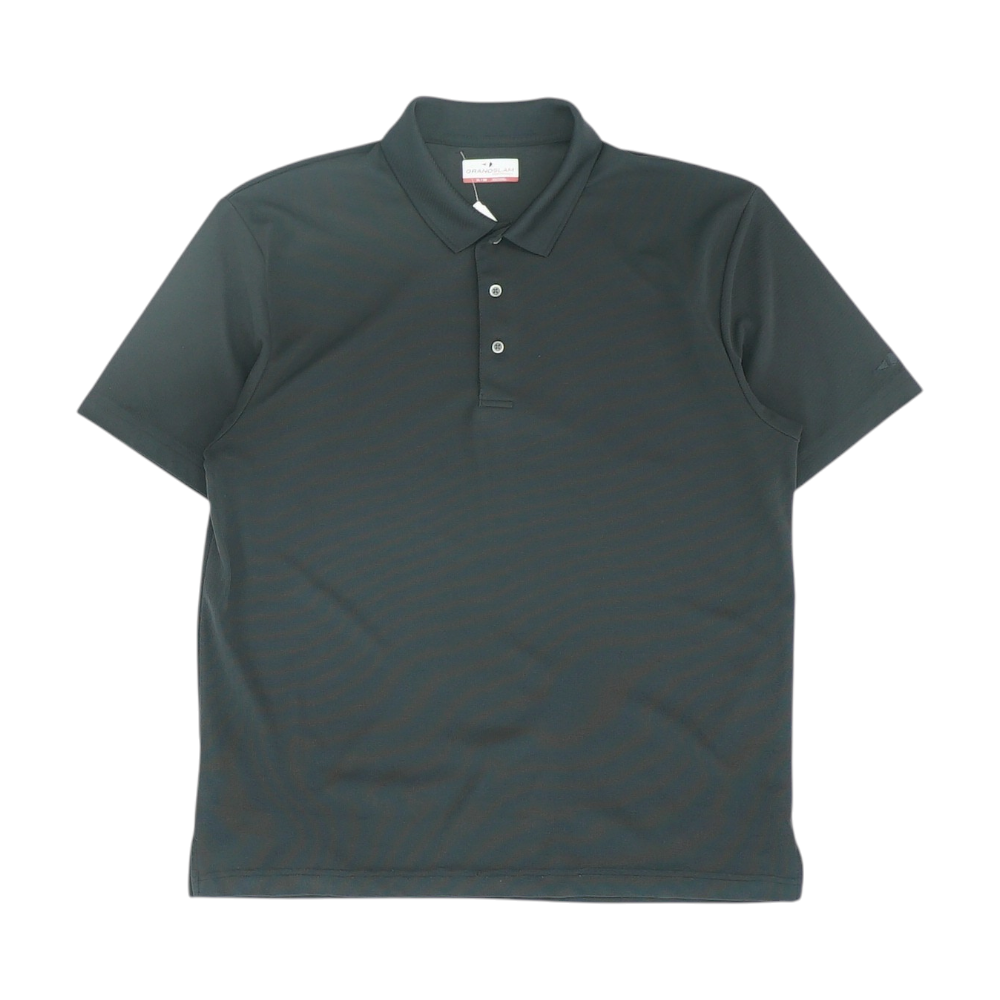 Black Solid Short Sleeve Polo