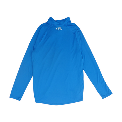 Blue Solid 1/4 Zip Pullover