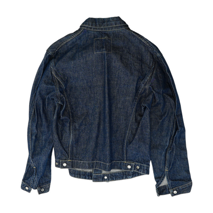 Blue Solid Denim Jacket