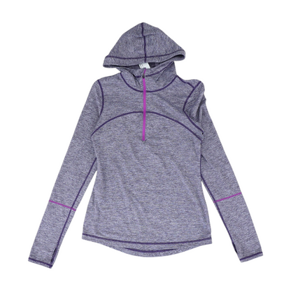 Purple Solid Hoodie Pullover