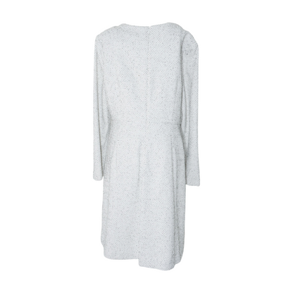 White Abstract Midi Dress