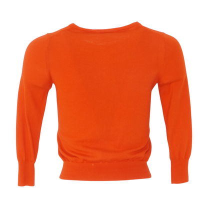 Orange Cardigan Sweater