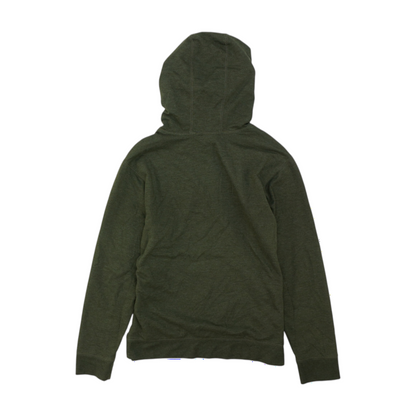 Green Solid Hoodie Pullover