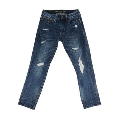Blue Slim Straight Jeans
