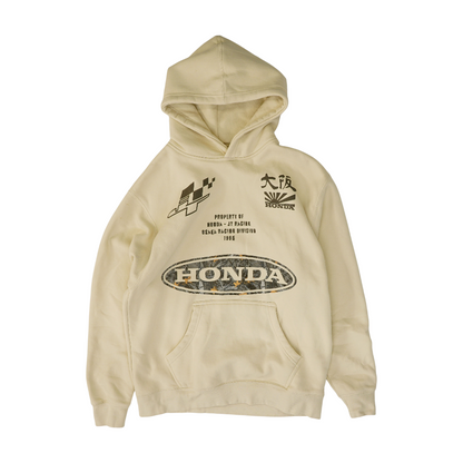 Beige Solid Hoodie Pullover