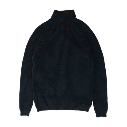 Navy Solid Pullover Sweater