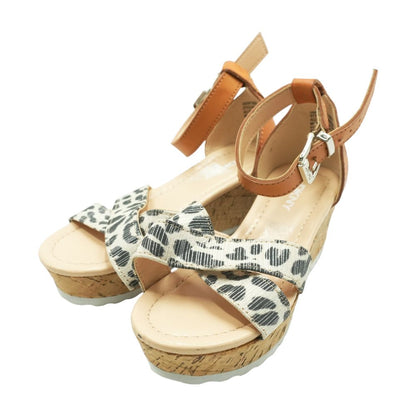 Open Toe Wedge Multi Sandals