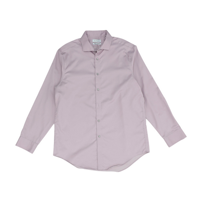 Pink Solid Long Sleeve Button Down