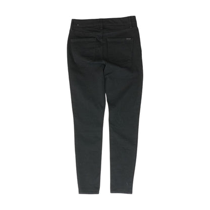 Black Solid High Rise Skinny Leg Jeans