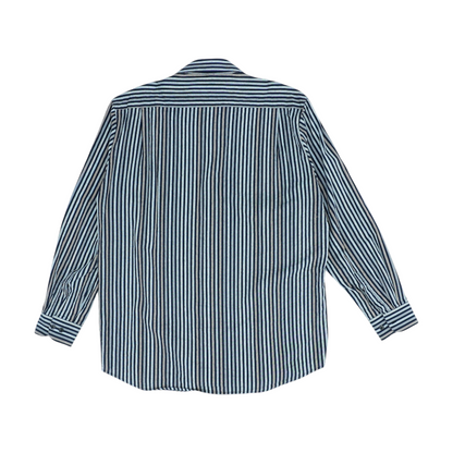 Gray Striped Long Sleeve Button Down