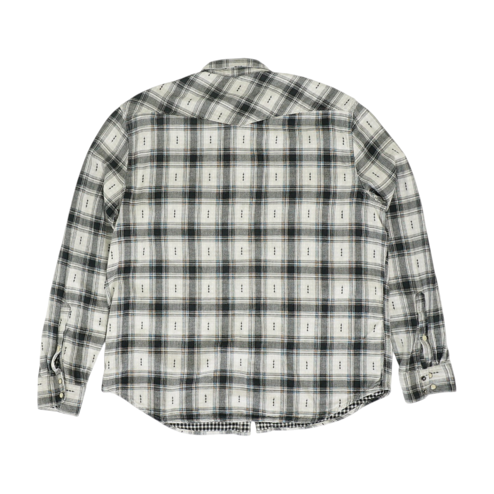 Black Plaid Long Sleeve Button Down