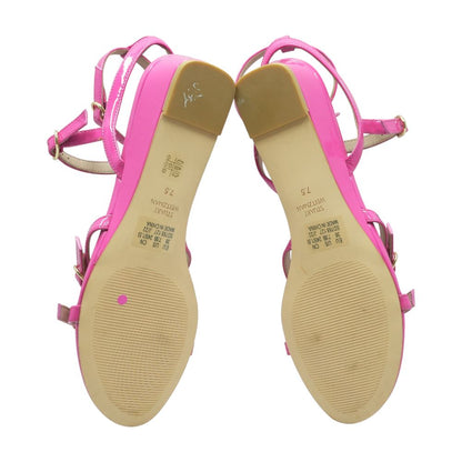 Pink Grecian Wedged Sandals