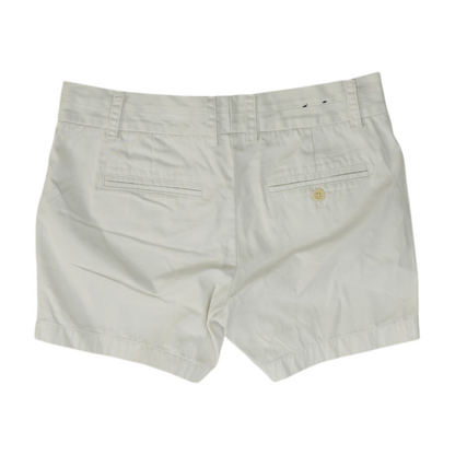 White Solid Chino Shorts
