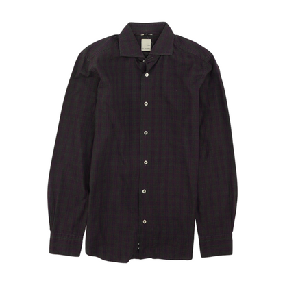 Charcoal Plaid Long Sleeve Button Down