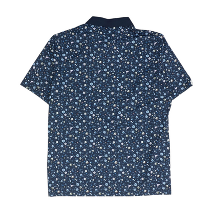 Navy Floral Short Sleeve Polo
