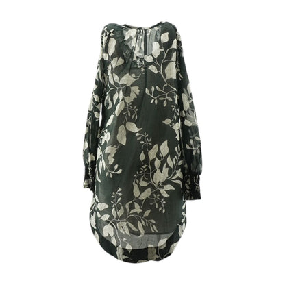 Black Floral Boho Billowy Sleeve Mini Dress