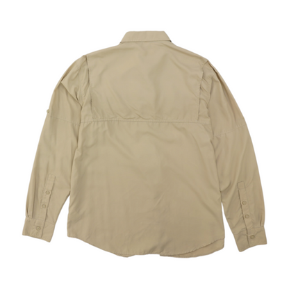Tan Solid Outdoor Button Down
