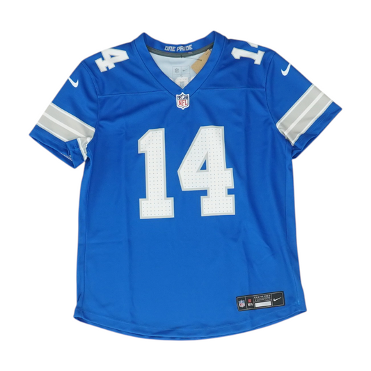 Women's Blue Detroit Lions Short Sleeve Jersey