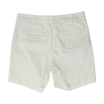 White Solid Chino Shorts