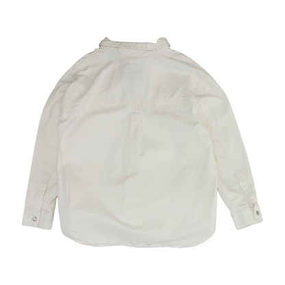 Ivory Solid Denim Jacket