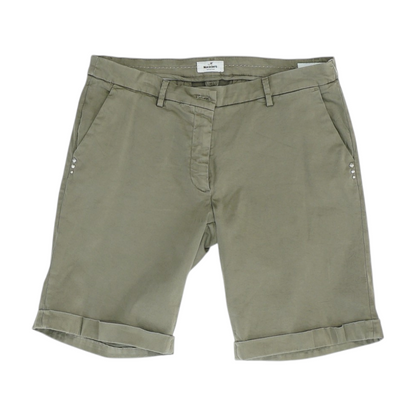 Green Solid Chino Shorts