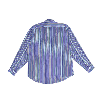 Purple Striped Long Sleeve Button Down