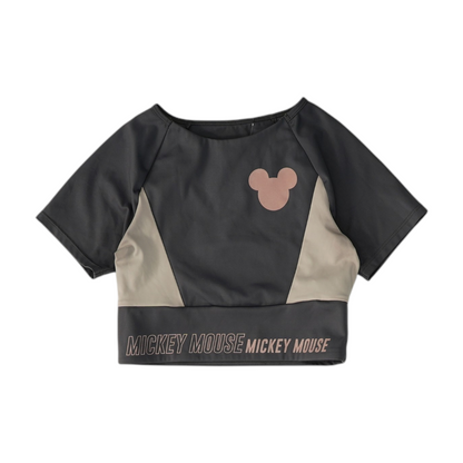 Gray Color Block T-Shirt