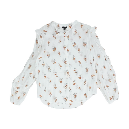 White Floral Button Down