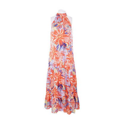 Coral Floral Maxi Dress