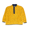 Yellow Plus Size Print 1/4 Zip Pullover